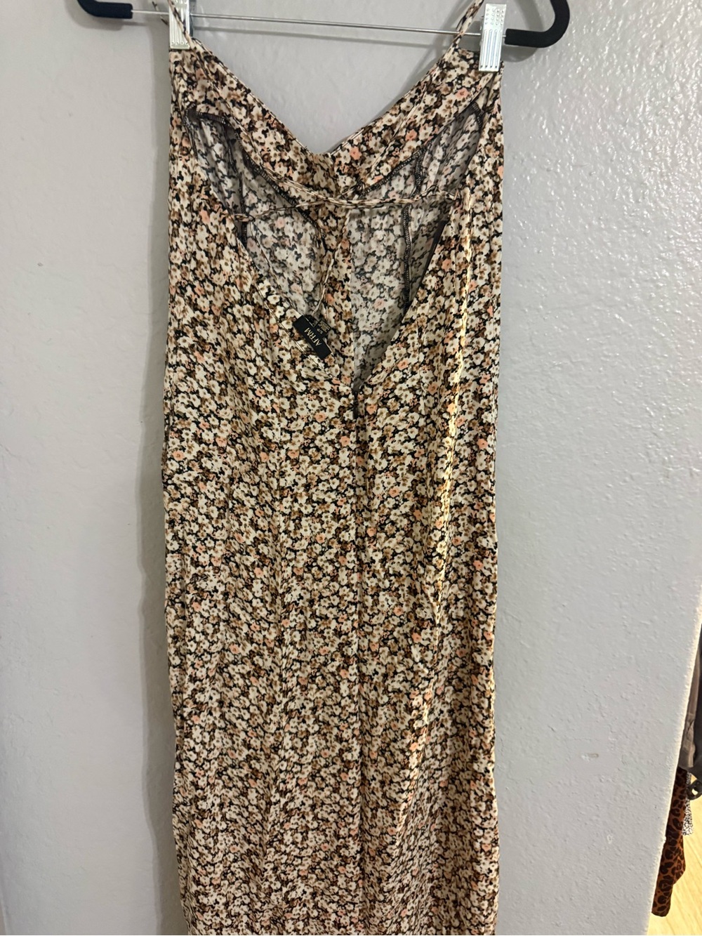 AFRM Beige Floral Slip Midi Dress - Picture 7 of 8